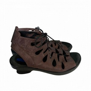𝅺WOLKY Lace Up Sandals Leather Eur Size 39 Womens Size 8
